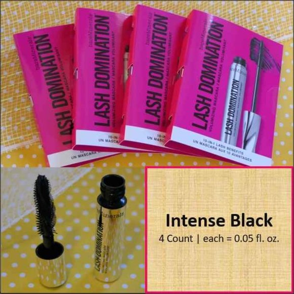 4 Count bareMinerals Mascara Lash Domination Volumizing Intense Black  Sample SZ - Picture 1 of 4
